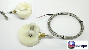 2-wire Pt100 Rubbing sensor mounted in a round nylon shoe