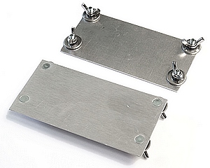 1/4 DIN to 1/8 DIN Adaptor & Blanking Plate, Aluminium