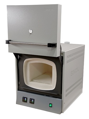 SNOL 13/1100 LHM01, 13 Litre, 1100°C, Laboratory Muffle Furnace, with chimney & over-temperature protection (OTP2)
