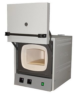 SNOL 8.2/1100 LHM01, 8.2 Litre, 1100°C, Laboratory Muffle Furnace, with chimney & over-temperature protection (OTP2)