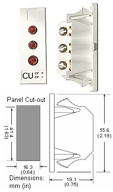 3-Pin Standard Panel Socket for 3-wire RTDs