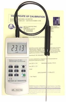 Ref-Therm 10 & 12 - Digital Thermometer & Hand-held Probe - UKAS Calibrated
